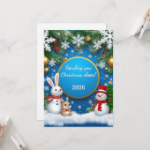 Weihnachts-Feiertage-Szene Karte (Vorderseite/Rückseite Beispiel)