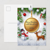 Weihnachts-Feiertage-Szene Postkarte (Vorne/Hinten)