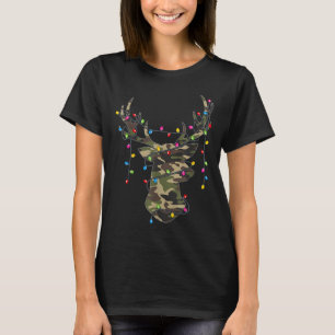 Weihnachts-Feiertage-Tarnung Jagd Rentier Hirsch X T-Shirt