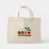 Weihnachts-Feiertage-Tasche Mini Stoffbeutel (Rückseite)