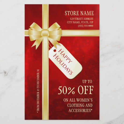 Weihnachts-Feiertage Verkauf Flyer (Vorne)