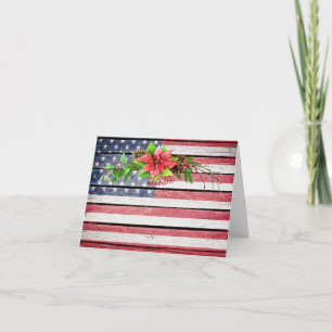 Weihnachts-/Feiertags-amerikanische hölzerne Feiertagskarte