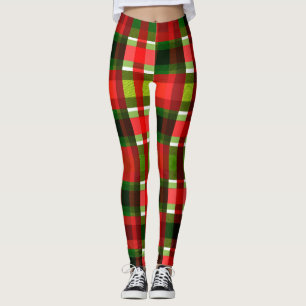 Weihnachts-Feiertags-Karo-Quadrat Buffalo Karo Leggings