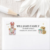 Weihnachts-Feiertags-Nussknacker-Adressetikett (Insitu)