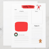 Weihnachts-Feiertags-Planer-Seite    (Vorne/Hinten)