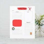 Weihnachts-Feiertags-Planer-Seite    (Stehend Vorderseite)