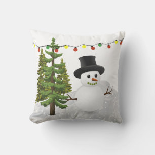 Weihnachts-Feiertags-Schneemann-Patio / Kissen