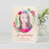 Weihnachts-/Feiertagskarte aus gestrichenem Holz Feiertagskarte (Stehend Vorderseite)