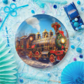 Weihnachts-/Feiertagszug Express Papierplatte Pappteller (Party)
