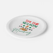 Weihnachts-Feinschmecker ist die Jahreszeit, in de Pappteller (Schrägansicht)