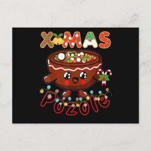Weihnachts-Feinschmecker Niedlich Pozole Bowl Ugly Einladungspostkarte