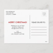 Weihnachts-Feriendorf Foto Postkarte (Rückseite)