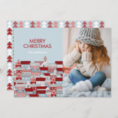 Weihnachts-Feriendorf Fotokarte Feiertagskarte (Vorne/Hinten)