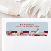 Weihnachts-Feriendorf Rückgabe-Adressetikett (Insitu)