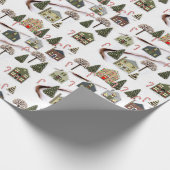 Weihnachts-Ferienhäuser Geschenkpapier (Ecke)