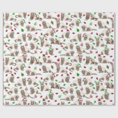 Weihnachts-Ferret-Umschlagpapier Geschenkpapier (Flach)