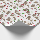 Weihnachts-Ferret-Umschlagpapier Geschenkpapier (Ecke)