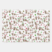 Weihnachts-Ferret-Umschlagpapier Geschenkpapier Set (Vorderseite 3)
