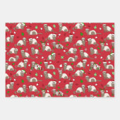 Weihnachts-Ferret-Umschlagpapier Geschenkpapier Set (Vorderseite)