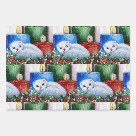 Weihnachts-Ferret-Umschlagpapier von Original Art Geschenkpapier Set (Vorderseite)