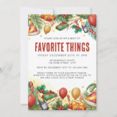 Weihnachts-festes Wasserfarben Lieblings-Party Einladung (Vorderseite)