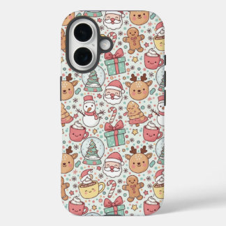 Weihnachts-Festnetz-Handyhülle — Süßes Santa-Desig iPhone 16 Hülle