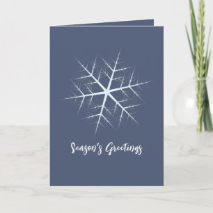 Weihnachts-Festtage Navy Blue Simple Snowflakes Feiertagskarte