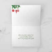 Weihnachts-Feuerplatz Geschenke Schneeglobe-Effekt Feiertagskarte (Innenseite)