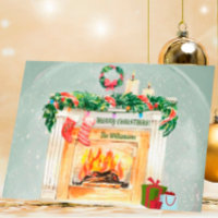 Weihnachts-Feuerplatz Geschenke Schneeglobe-Effekt