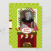 Weihnachts-Feuerplatz - individuelle Weihnachtsfot Feiertagskarte (Vorne/Hinten)