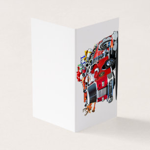 Weihnachts-Feuerwehrauto im Cartoon-Stil