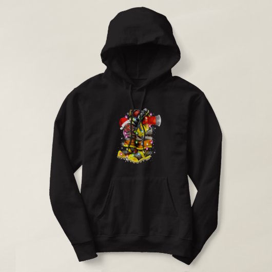 Weihnachts-Feuerwehrfeuer Weihnachtsschuhe T-Shir Hoodie (Design vorne)