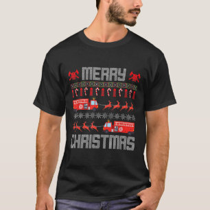 Weihnachts-Feuerwehrmann Frohe Weihnachtsfeuerwage T-Shirt
