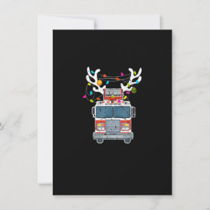 Weihnachts-Feuerwehrmann Rentierfest Weihnachts-Fe Einladung