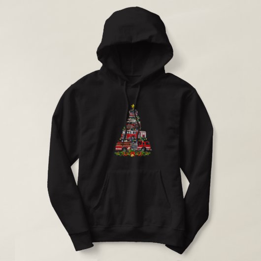 Weihnachts-Feuerwehrmann Truck Tree Xmas G Hoodie (Design vorne)