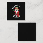 Weihnachts-Feuerwehrmann Weihnachten Winter Quadratische Visitenkarte (Vorne/Hinten)