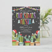 Weihnachts-Fiesta Cactus Holiday Einladung Party (Stehend Vorderseite)