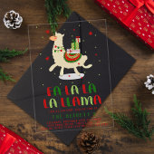 Weihnachts-Fiesta Llama-Feier Acryleinladungen