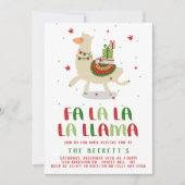 Weihnachts-Fiesta Llama-Feier Einladung (Vorderseite)