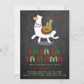 Weihnachts-Fiesta Llama-Feier Einladung (Vorderseite)