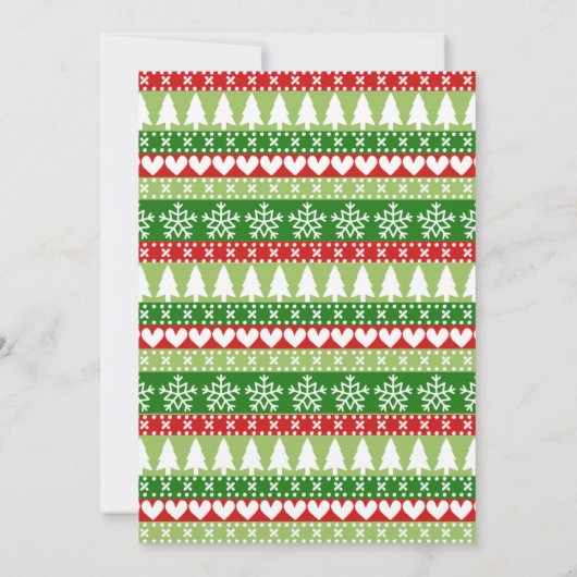 Weihnachts-Fiesta Llama-Feier Einladung (Rückseite)