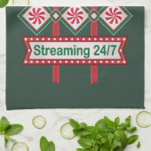 Weihnachts-Film Marathon Retro Marquee Festival Geschirrtuch (Gefaltet)