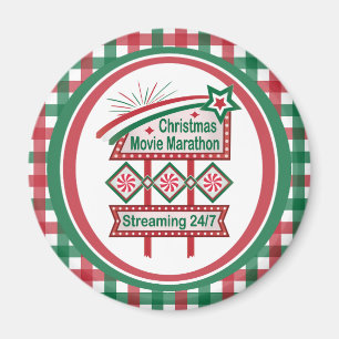 Weihnachts-Film Marathon Retro Marquee Festival Magnet