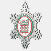 Weihnachts-Film Marathon Retro Marquee Festival Schneeflocken Zinn-Ornament (Rechts)