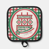 Weihnachts-Film Marathon Retro Marquee Festival Topflappen (Vorderseite)