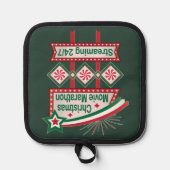 Weihnachts-Film Marathon Retro Marquee Festival Topflappen (Vorderseite)