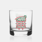 Weihnachts-Film Marathon Retro Marquee Festival Whiskyglas (Rückseite)