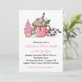 Weihnachts-Filmabend-Party Einladungen (Stehend Vorderseite)