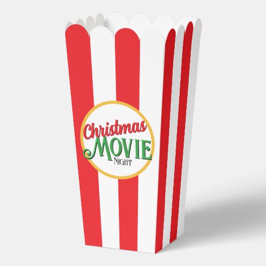 Weihnachts-Filmabend Popcorn Box Geschenkschachtel (Vorderseite)