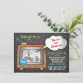 Weihnachts Filmabend Retro TV Party Einladung (Stehend Vorderseite)